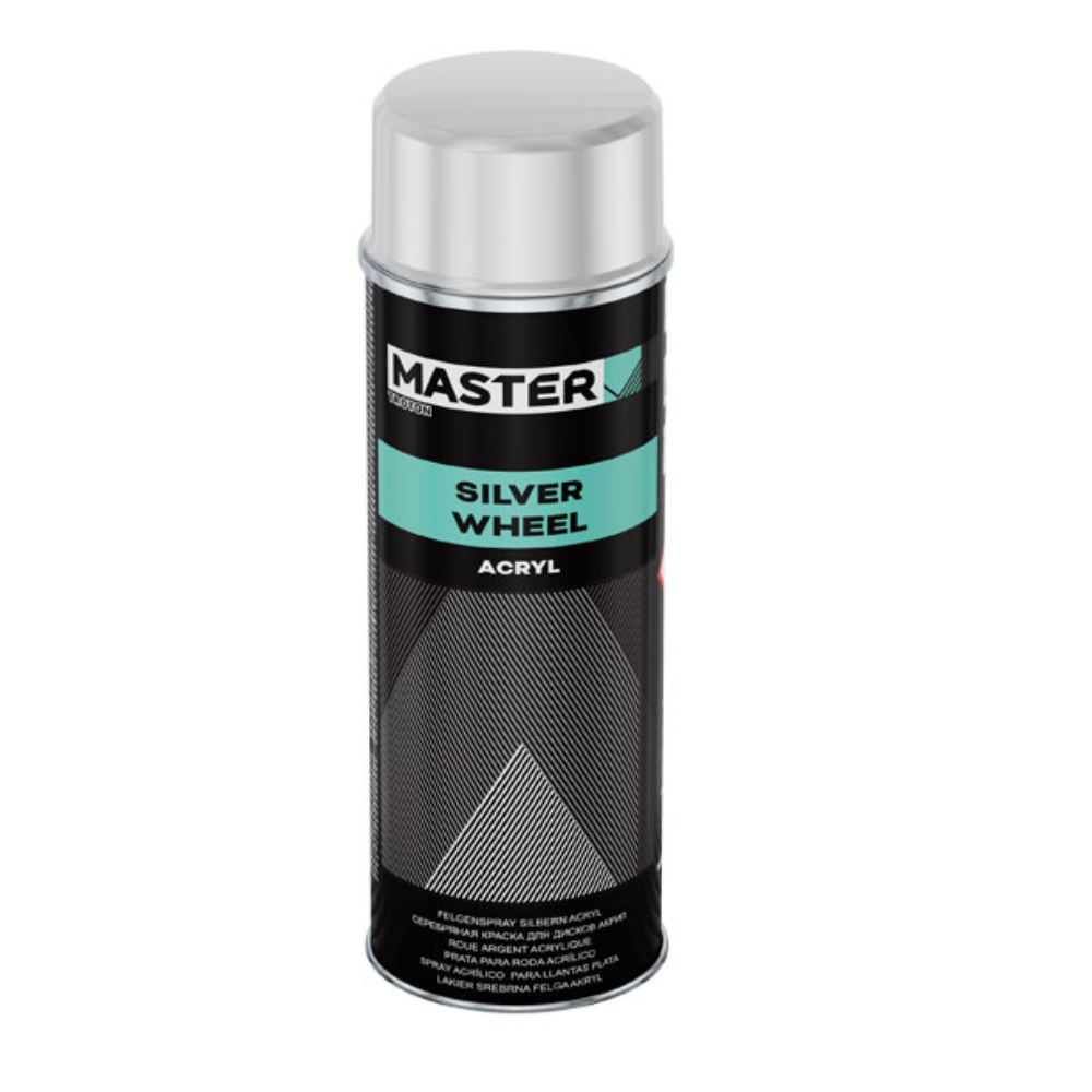Pintura acrílica MASTER para llantas plateadas