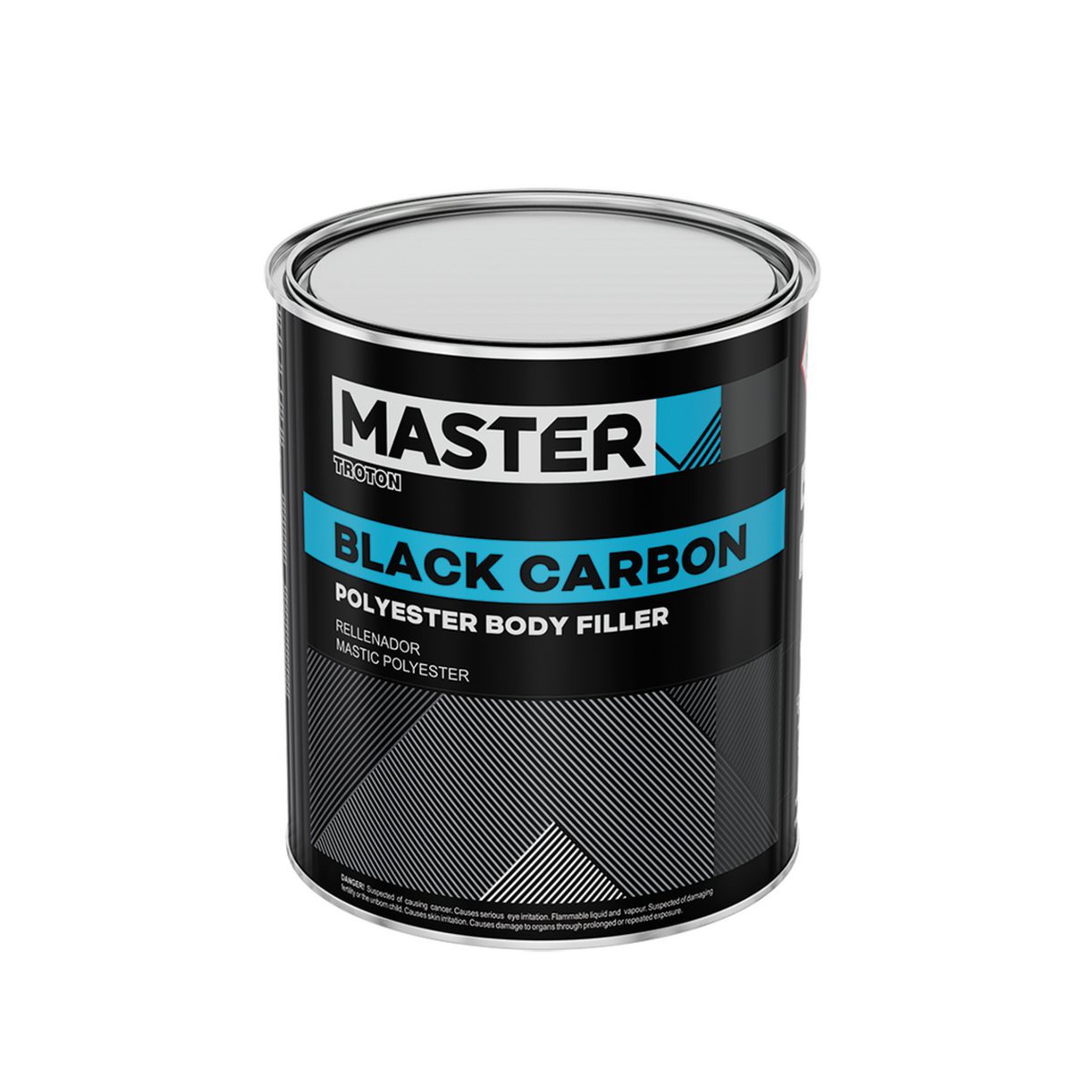 Masilla para carrocería de poliéster y carbono negro MASTER