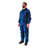 Traje de pintura EPI unisex: mono con capucha en color azul marino para protección de cuerpo completo