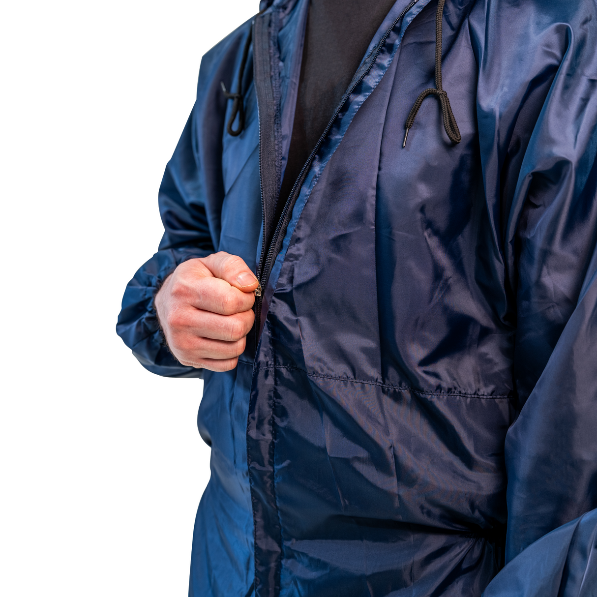 Traje de pintura EPI unisex: mono con capucha en color azul marino para protección de cuerpo completo