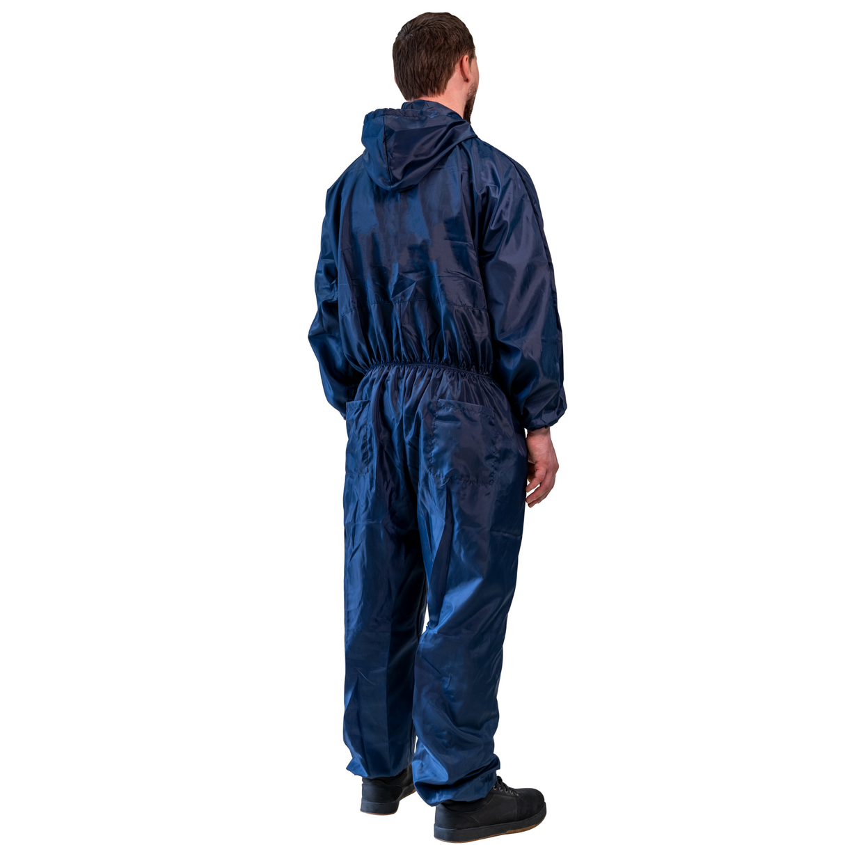 Traje de pintura EPI unisex: mono con capucha en color azul marino para protección de cuerpo completo